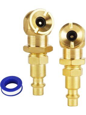 2Pcs Closed Air Chuck, 1/4" FNPT Portable Closed Flow Tire Chuck Inflator Nozzle